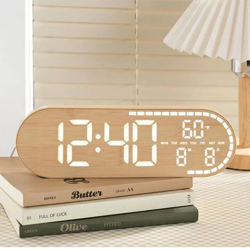 Large LED Digital Wall Clock - Time, Temperature & Date Display 5