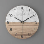 Large Modern Wall Clock - Elegant Marble Look & Silent Quartz Movement 0