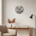 Large Modern Wall Clock - Elegant Marble Look & Silent Quartz Movement 7