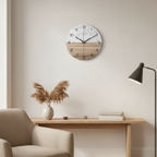 Large Modern Wall Clock - Elegant Marble Look & Silent Quartz Movement 8