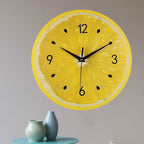 Lemon Wall Clock - Silent Quartz Kitchen Clock Decor with Bright Design 3