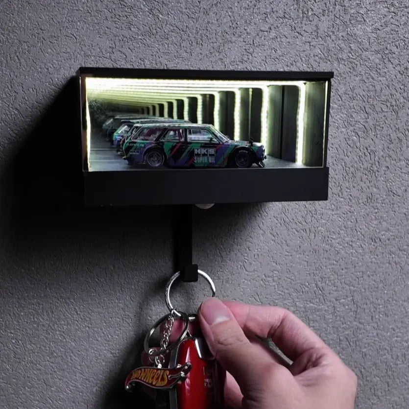 Light-Up Keychain with Motion Sensor & Infinite Mirror Effect 0