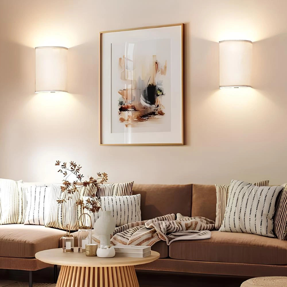 Linen Glow Wall Light – Dimmable Rechargeable LED Light with Remote Control and 13 Color Options 1