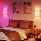 Linen Glow Wall Light – Dimmable Rechargeable LED Light with Remote Control and 13 Color Options 3