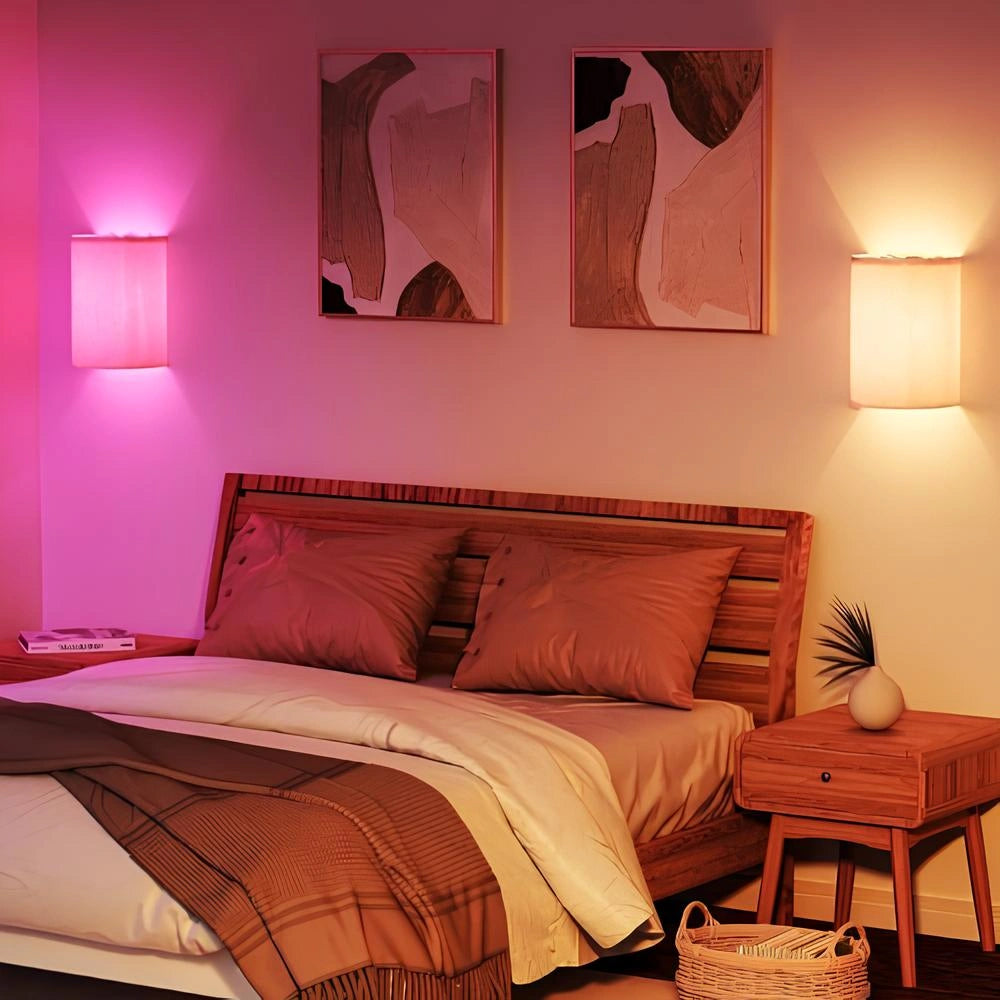 Linen Glow Wall Light – Dimmable Rechargeable LED Light with Remote Control and 13 Color Options 3