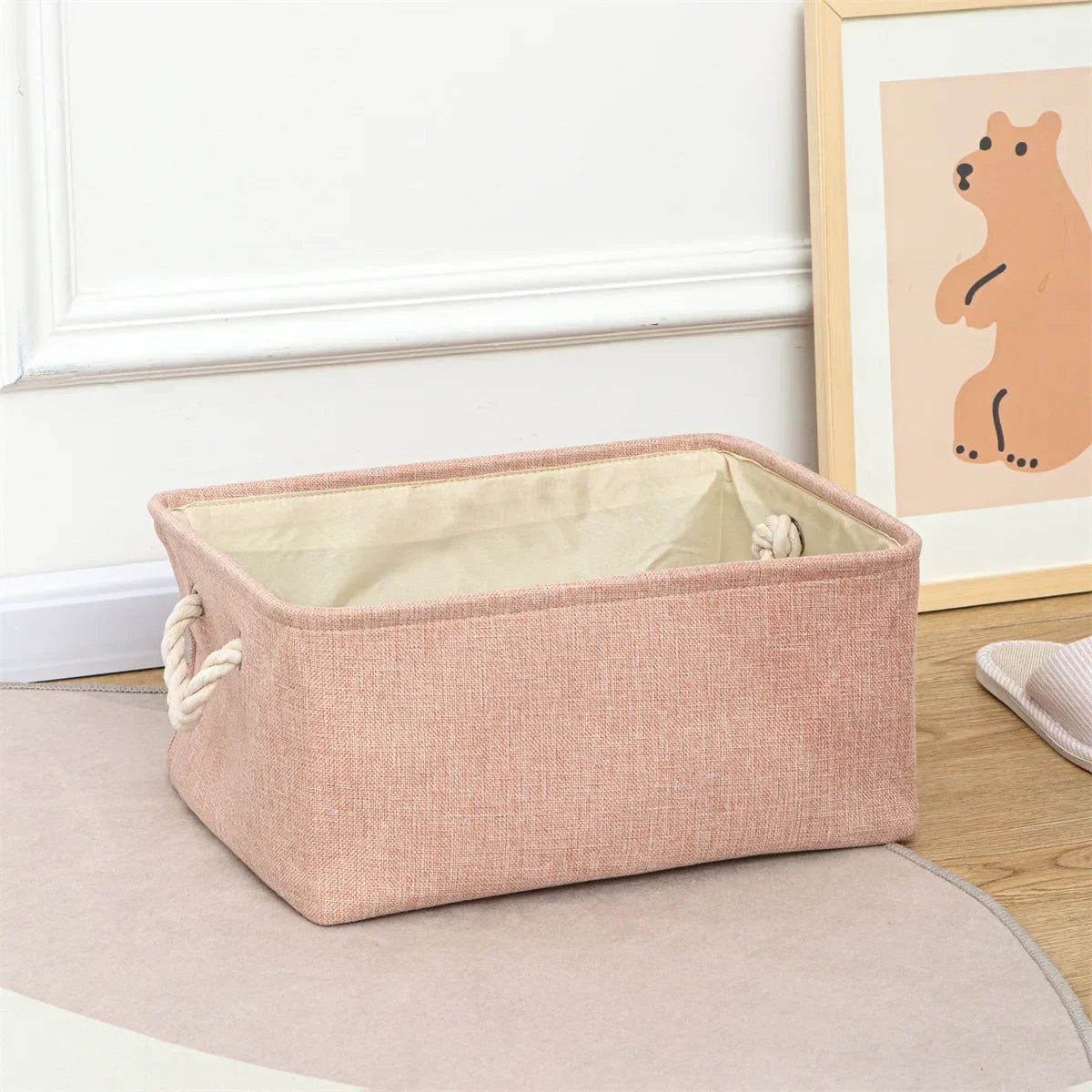 Linen Storage Basket - Eco-Friendly & Durable Organization Solution 0