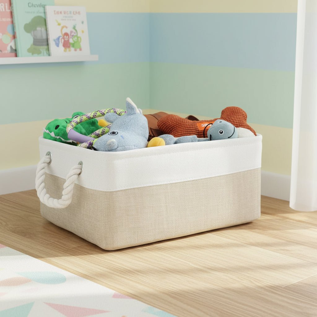 Linen Storage Basket - Eco-Friendly & Durable Organization Solution 2