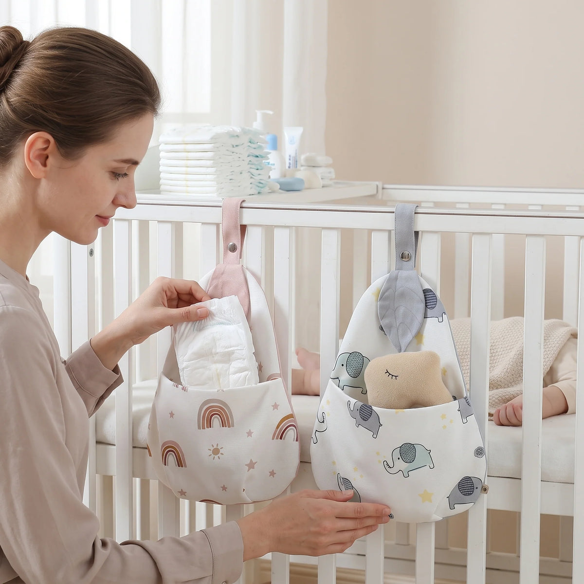 Little Manta Stow Portable Diaper Caddy - Compact Organizer for Nursery Essentials 7