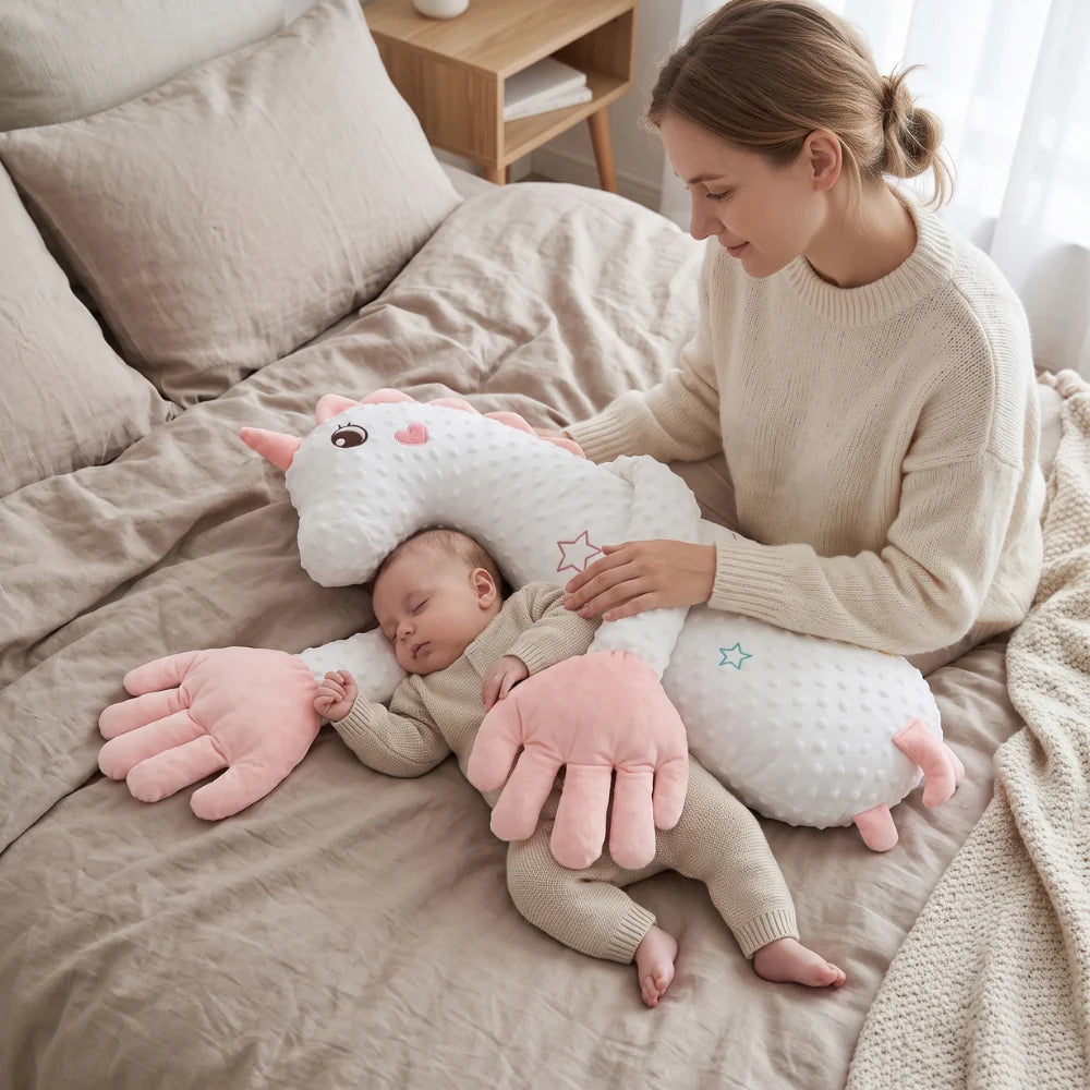 Little Manta Unicorn Soother - Soft Patting Design for Calming Babies 4