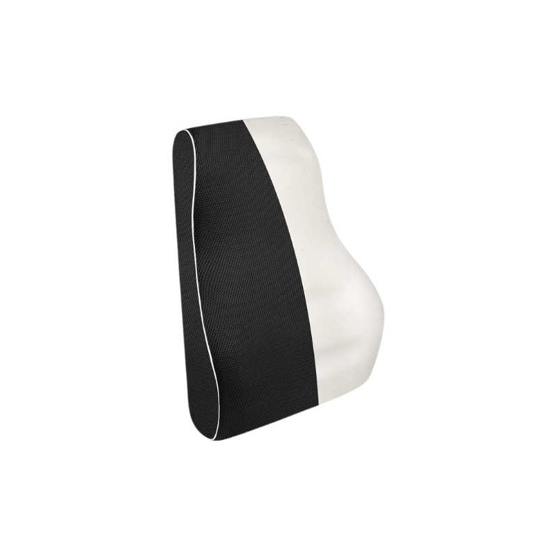 Lumbar Support Pillow Memory Foam 13.5 x 12.5 x 4 in Removable Cover Black 3