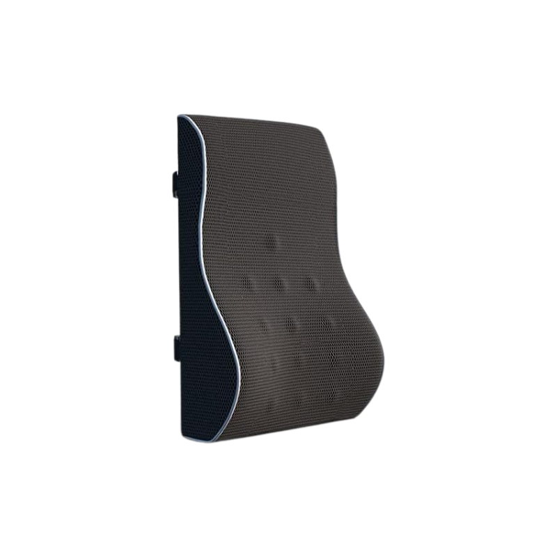 Lumbar Support Pillow Memory Foam 13.5 x 12.5 x 4 in Removable Cover Black 4