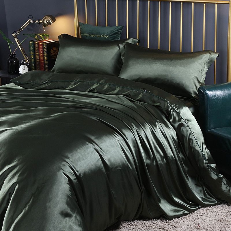 Luxury Silk Bedding Set, Hypoallergenic, Temperature Regulating, Available in Twin, Full, Queen, King Sizes 6