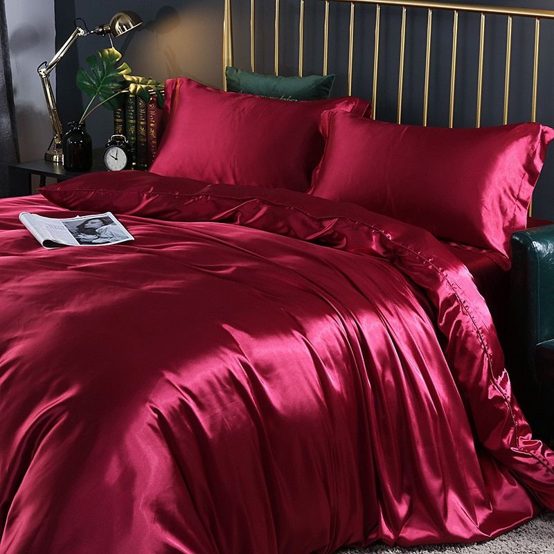 Luxury Silk Bedding Set, Hypoallergenic, Temperature Regulating, Available in Twin, Full, Queen, King Sizes 8