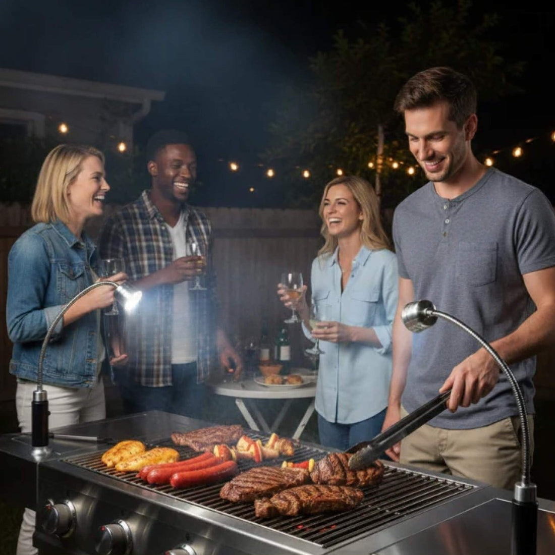 Magnetic BBQ Light with 360° Rotation and Bright White LEDs for Barbecue Grill Visibility 2