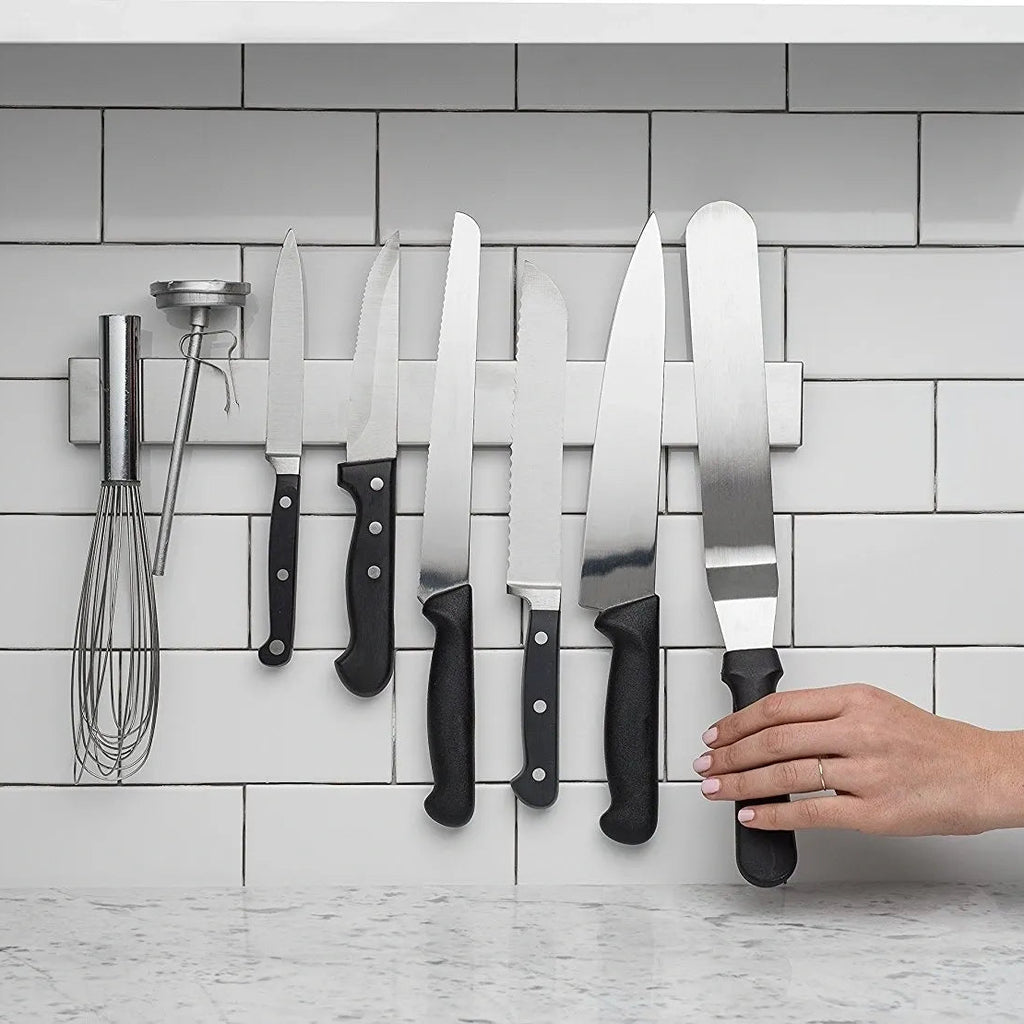 Magnetic Knife Holder, 30 cm Length, Stainless Steel, Wall Mount 3