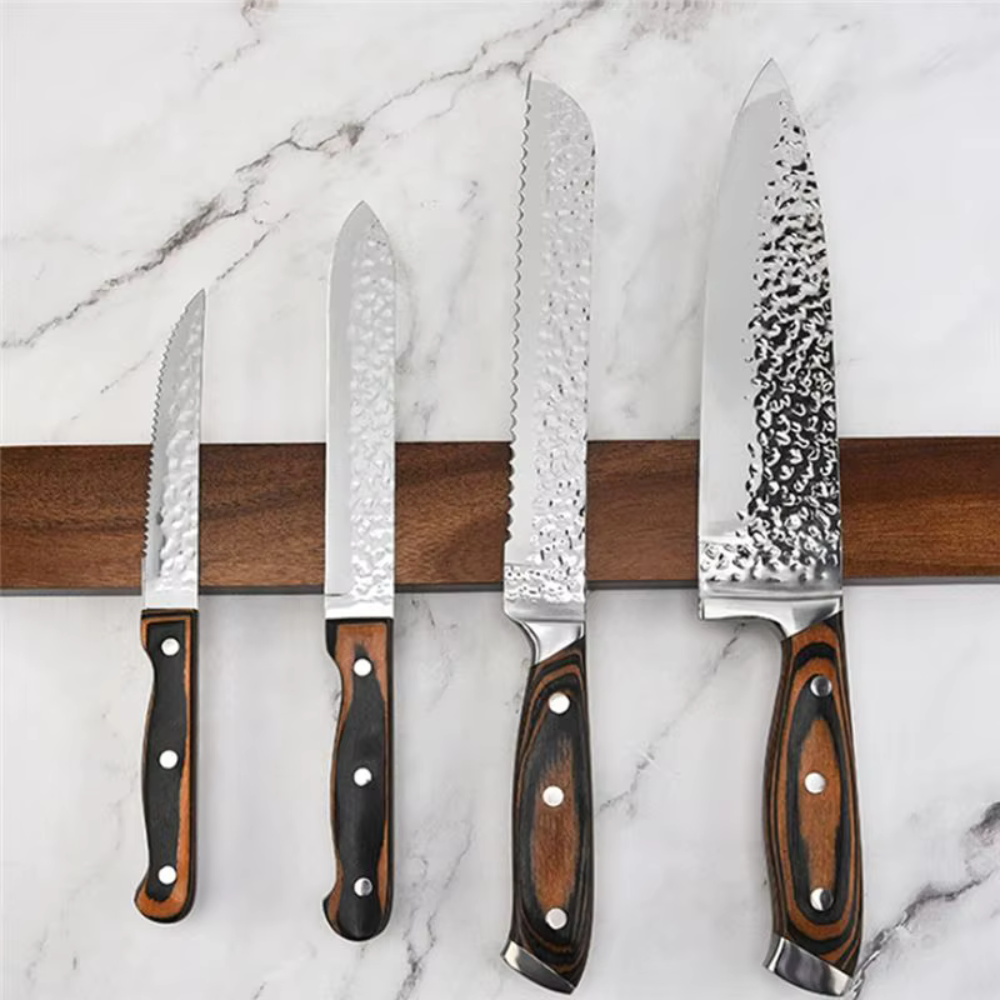 Magnetic Knife Rack - Elegant Wood Design for Organized Kitchen Tools 2