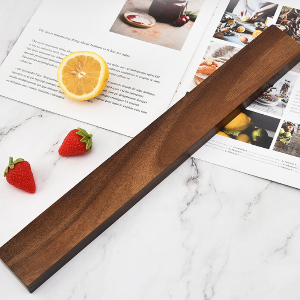 Magnetic Knife Rack - Elegant Wood Design for Organized Kitchen Tools 3