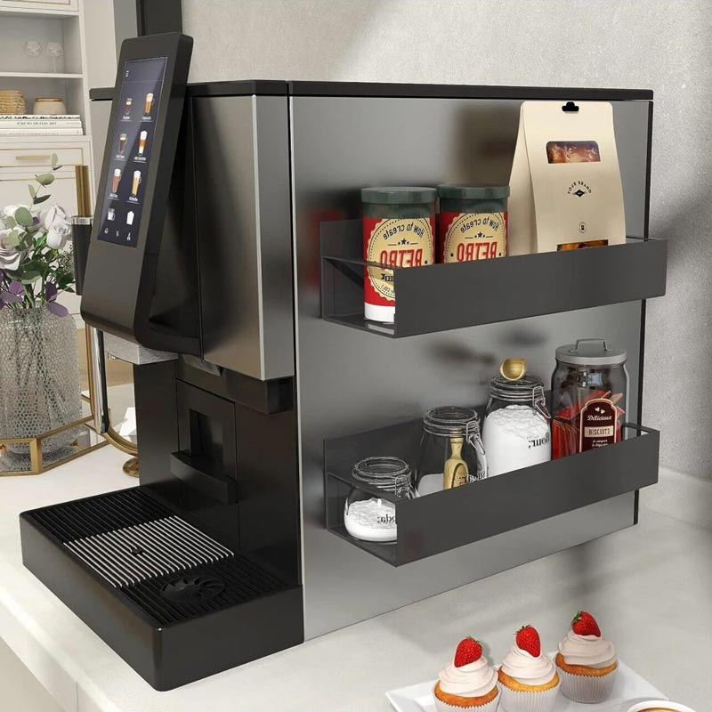 Magnetic Spice Organizer Carbon Steel Black with Accessory Hooks 2