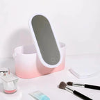 Makeup Organizer Box - Portable Vanity Organizer with LED Light Mirror 1