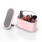 Makeup Organizer Box - Portable Vanity Organizer with LED Light Mirror 6