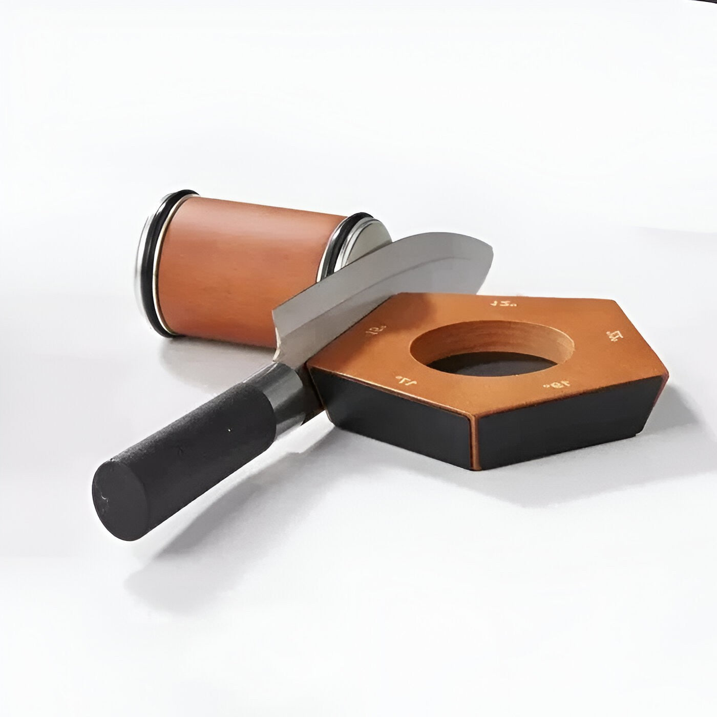Manual Knife Sharpener - Diamond-Coated Wheel for Precision Control 0
