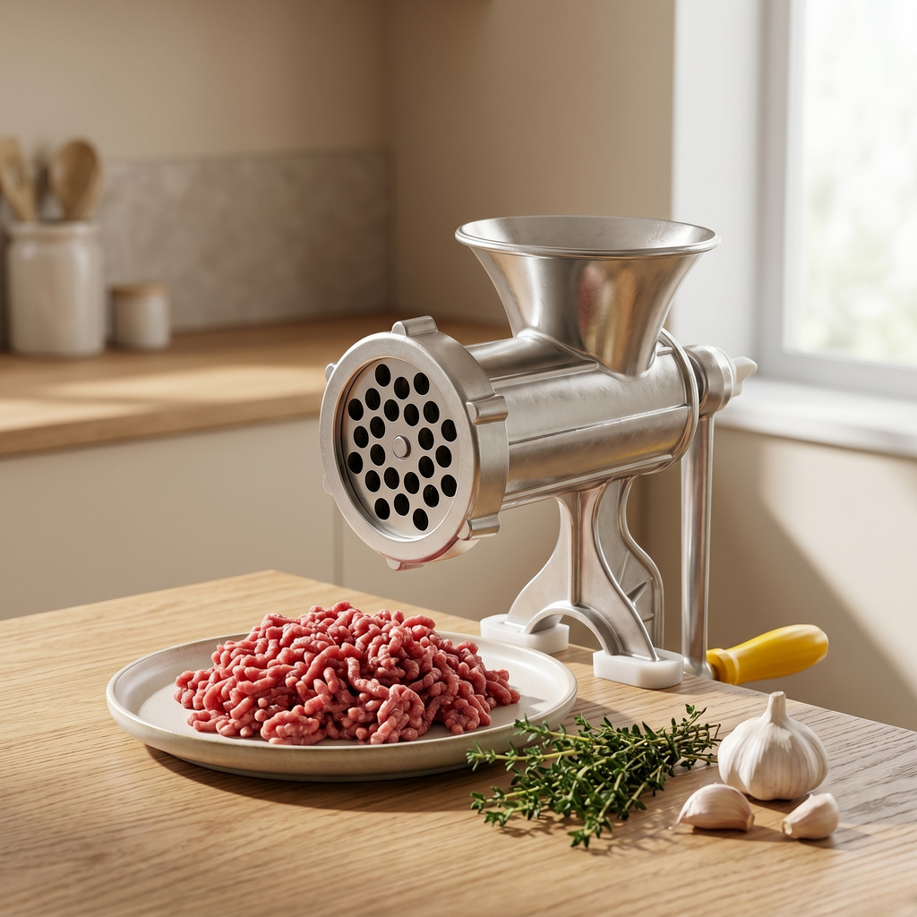 Manual Meat Grinder - Durable, Versatile Tool for Fresh Sausages & Meals 0