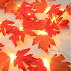 Maple Leaf String Lights - Warm LED Glow for Outdoor Fall Decor, 2M-6M 1