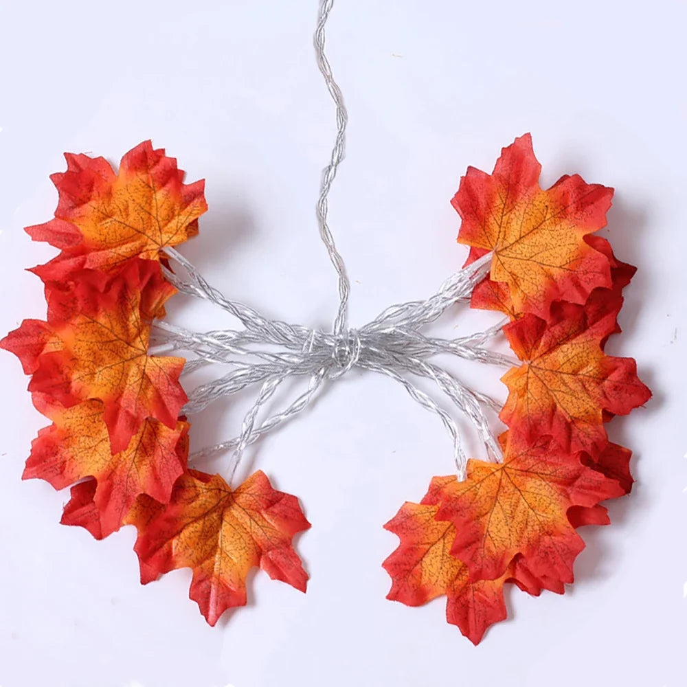 Maple Leaf String Lights - Warm LED Glow for Outdoor Fall Decor, 2M-6M 5