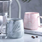 Marble Ceramic Mug - Unique Design with Gold Inlay Handle, Durable & Stylish 1