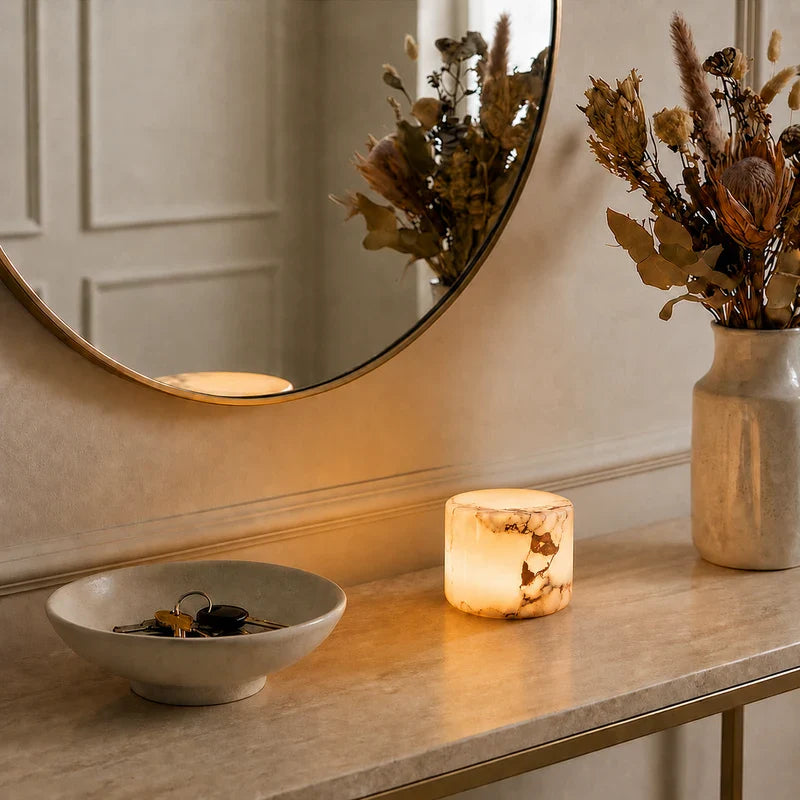 Marble Table Lamp - Rechargeable Cordless Design for Versatile Lighting 6