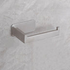 Matte Black Toilet Paper Holder - Effortless No-Drill Installation & Modern Design 1