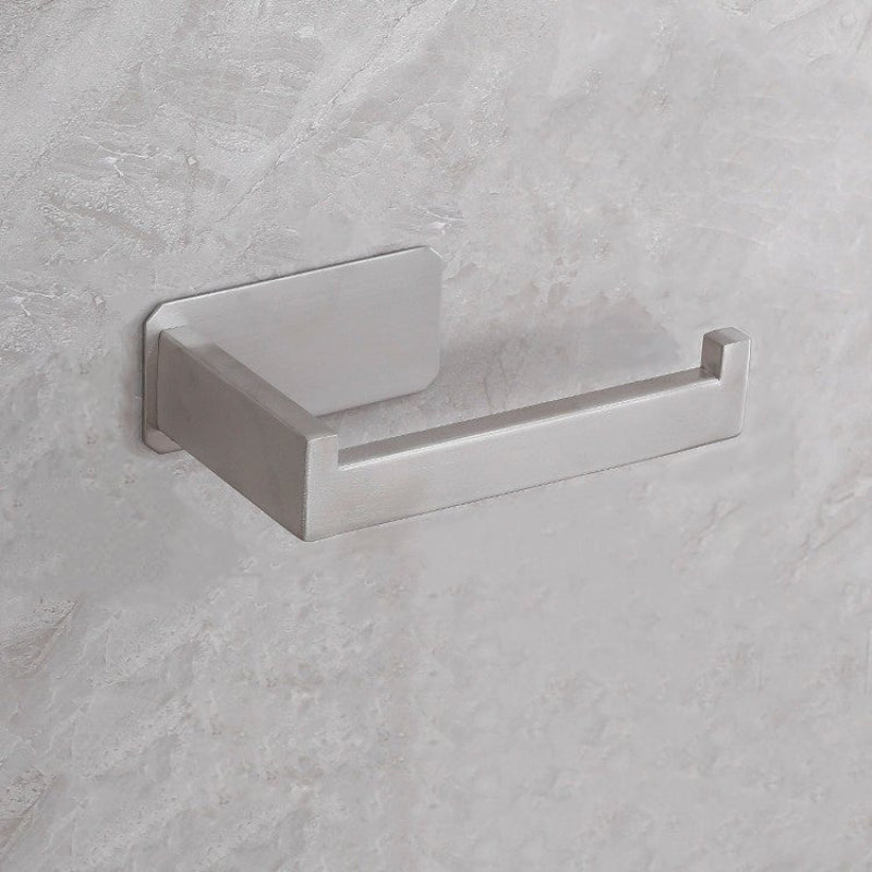 Matte Black Toilet Paper Holder - Effortless No-Drill Installation & Modern Design 1