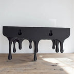 Melting Black Floating Shelf - Artistic Drip Design for Stylish Wall Displays 2
