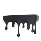 Melting Black Floating Shelf - Artistic Drip Design for Stylish Wall Displays 6