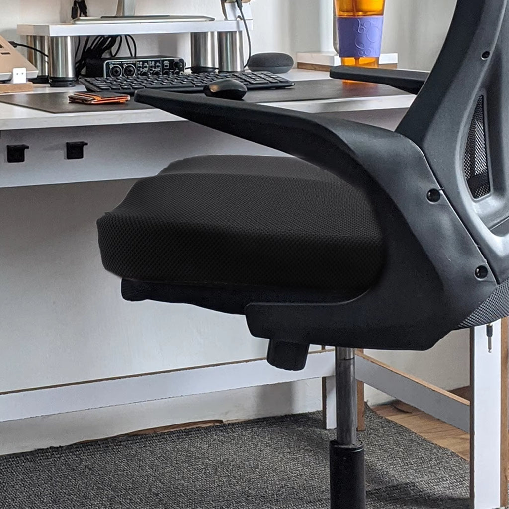 Memory Foam Seat Cushion, Breathable Design, Contoured Shape, Anti Slip Base 3