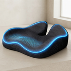 Memory Foam Seat Cushion Tailbone Cutout Non Slip Base 01
