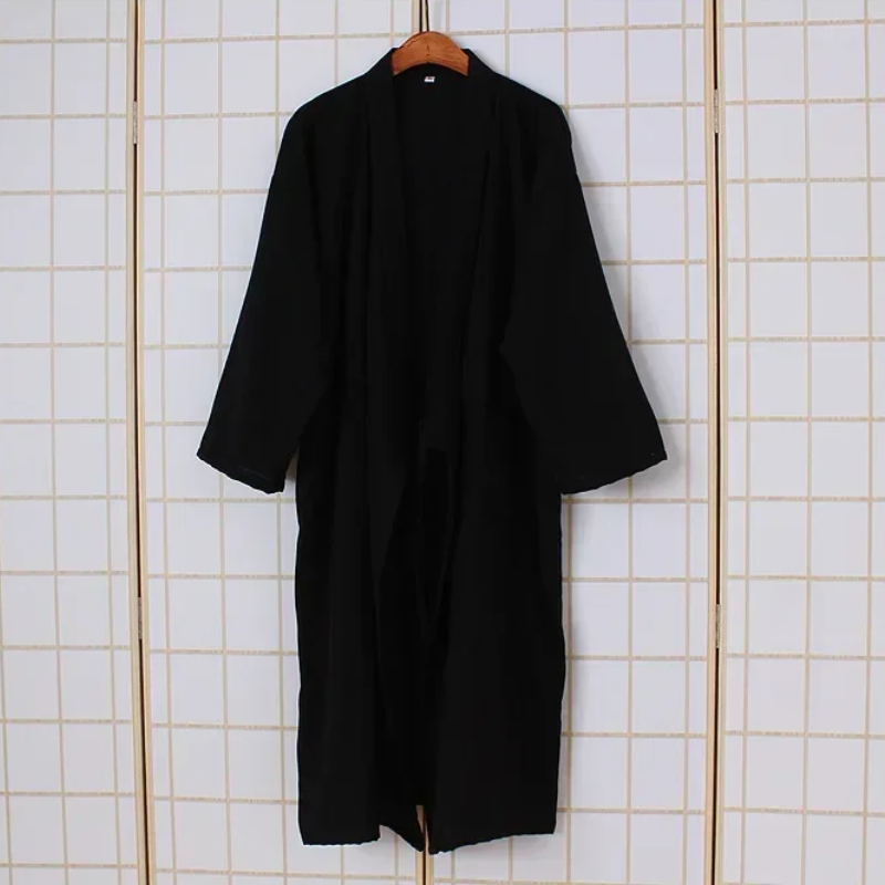 MenÕs Cotton Kimono Nightgown Ð Soft, Breathable Nightshirt for Ultimate Comfort 0