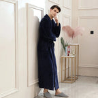 MenÕs Coral Fleece Bathrobe Ð Soft Long Dressing Gown for Ultimate Comfort & Warmth 3