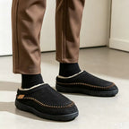 Men's Indoor Slippers with a Low Heel and Solid Pattern for Winter 3