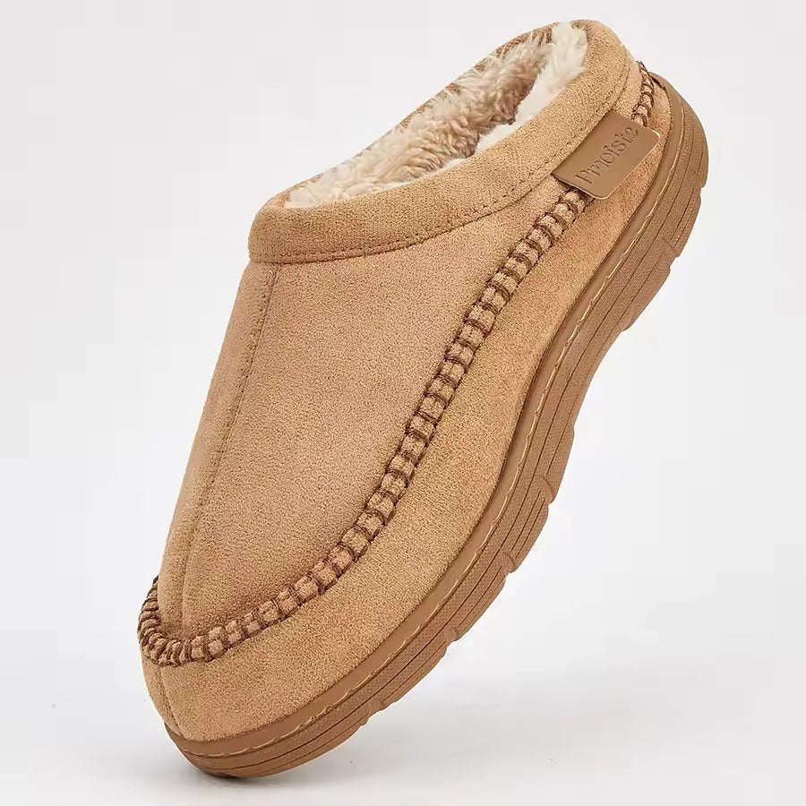 Men's Indoor Slippers with a Low Heel and Solid Pattern for Winter 6