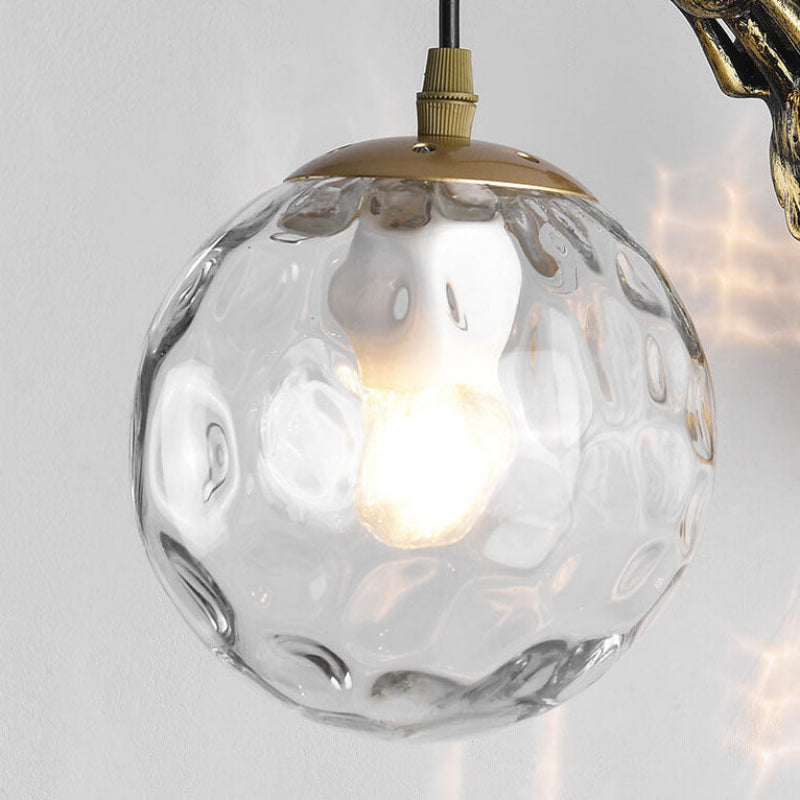 Mermaid Glass Globe Wall Sconce - Vintage Design for Warm Ambient Light 4