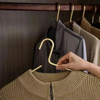 Metal Clothes Hangers 5-Pack - Durable Non-Slip Coat Hanger Set in Matte Gold & Silver 3