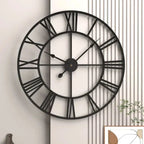 Metal Roman Numeral Wall Clock - Elegant Decor for Any Room 0