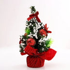 Mini Christmas Tree Set - 3 Decorated Artificial Trees for Festive Display 3