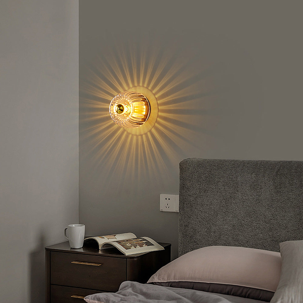 Mini Clear Flush Mount Ceiling Light - Modern Brass Design, E14 Base 7