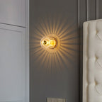 Mini Clear Flush Mount Ceiling Light - Modern Brass Design, E14 Base 8