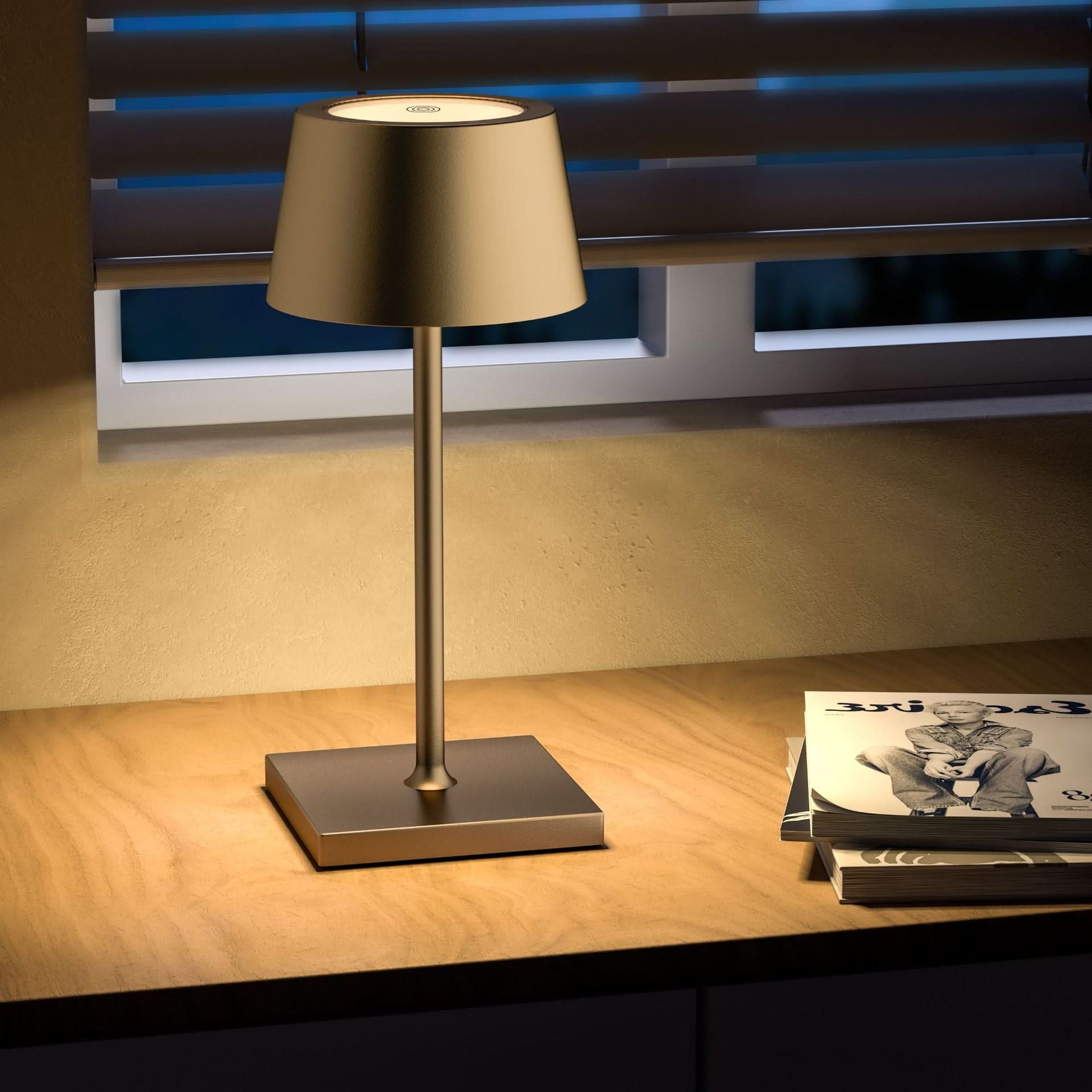 Mini Cordless Table Lamp - Portable LED with Touch Control & IP66 Water Resistance 2