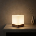 Mini Cube Table Lamp - Cordless Touch Control & Warm LED Light 1