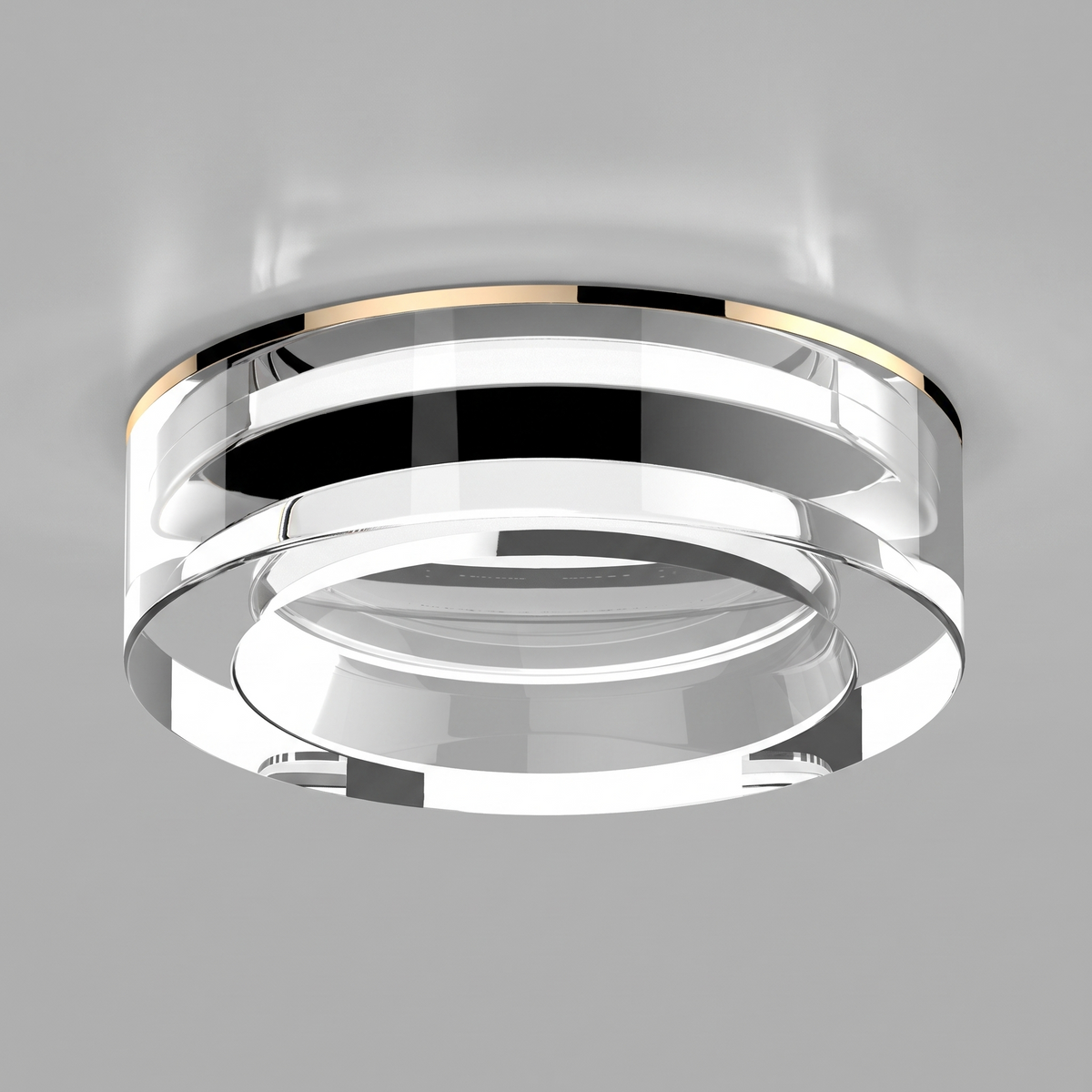 Mini Flush Mount Ceiling Light, LED Compatible, 7W Max, Gold or Silver Finish 5