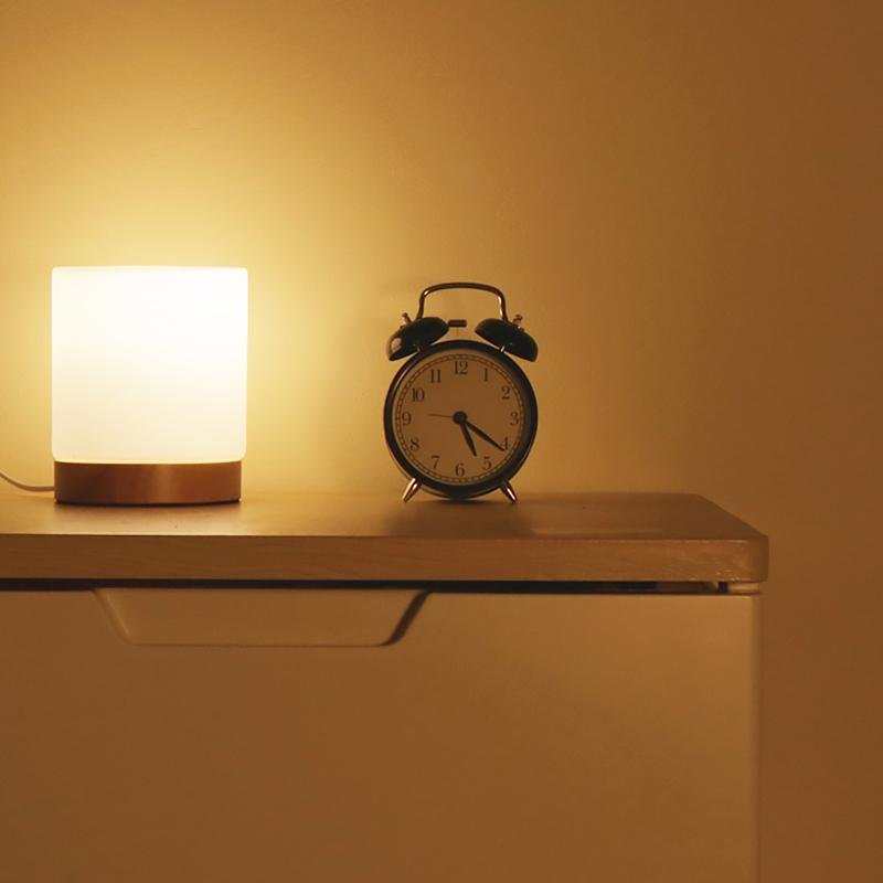 Mini Glass Table Lamp - Touch-Open, 360° Illumination for Nightstands 9